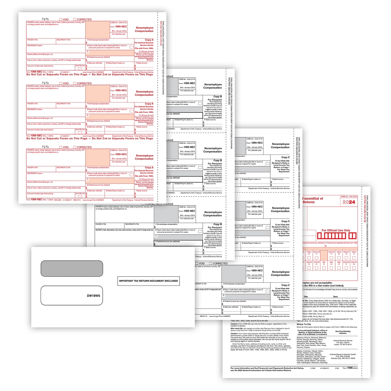 NEC95914ES| Laser 1099 NEC Set Copy ABC2 + Self Se | harrisforms ...