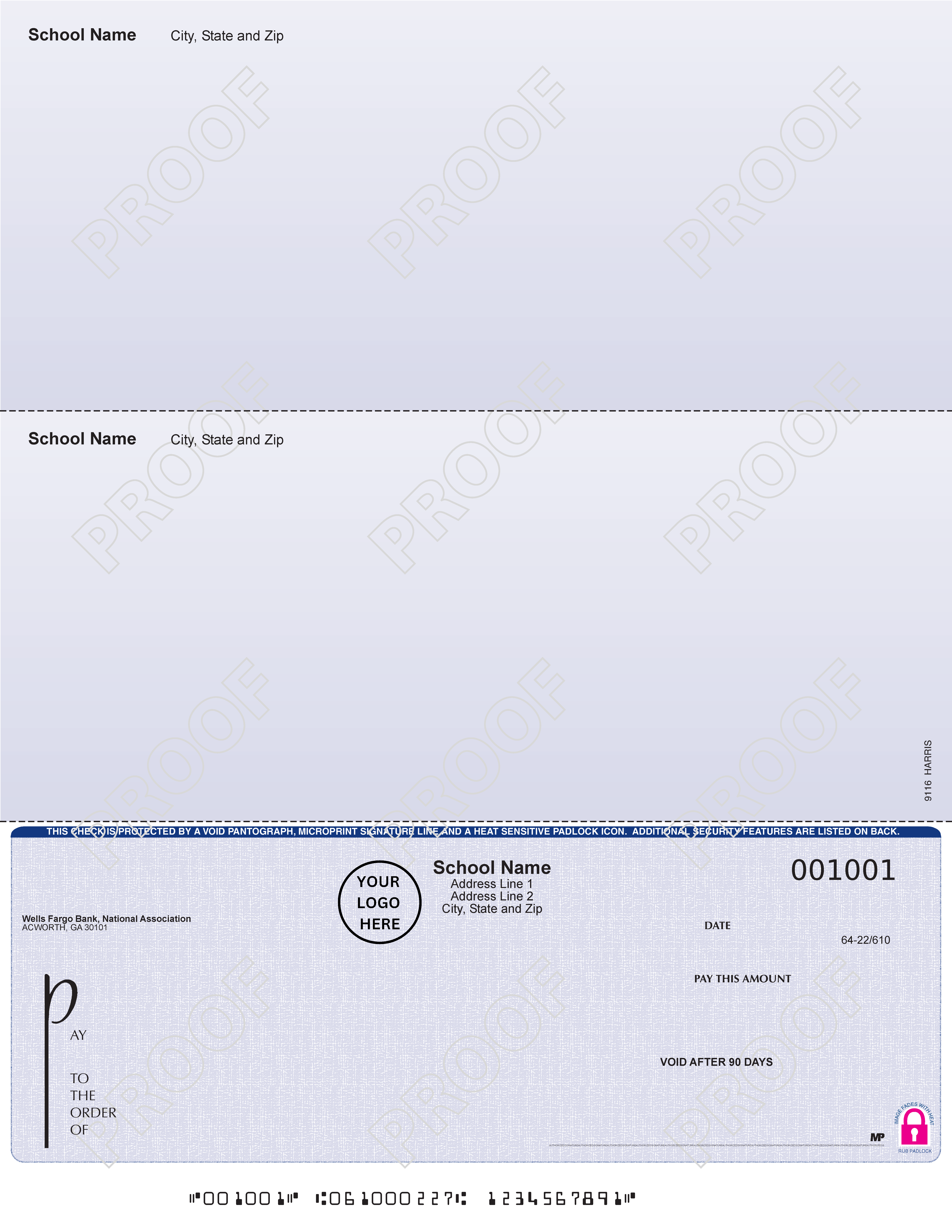 PM - FA2 Pre-Printed Check Stock | harrisforms.myprintdesk.net